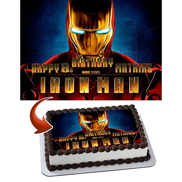 MARVEL AVENGERS PERSONALISED A4 CAKE TOPPER ADD PHOTO/MESSAGE EDIBLE ICING SHEET 